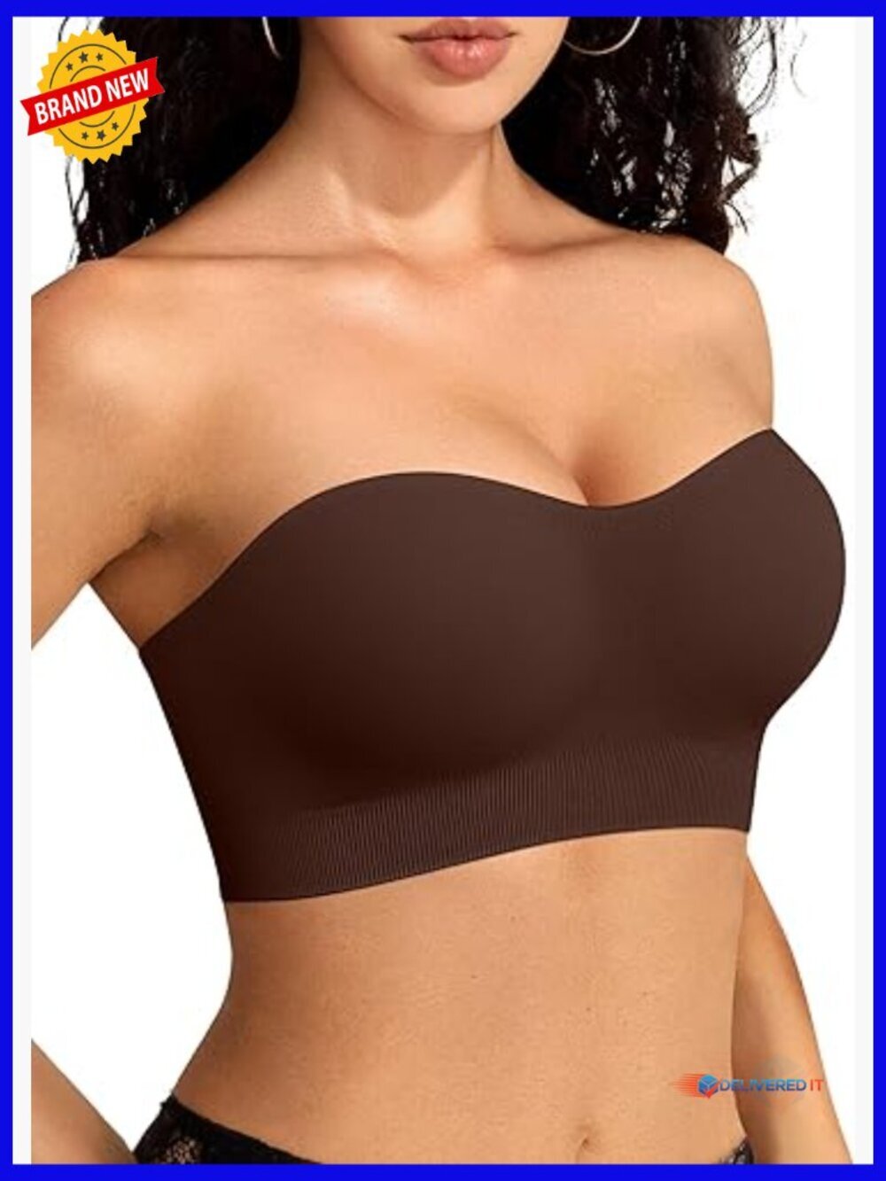 Strapless Non-Slip Push Up Wireless Bandeau Bra Seamless Padded Tube Top